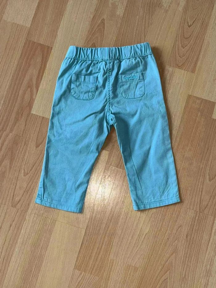 Pantalon chino turquoise Brioche - Bébé 3 mois - photo numéro 3