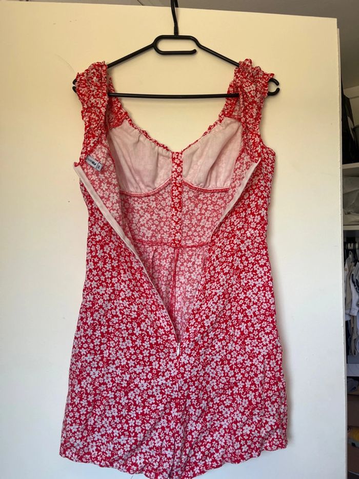 Combinaison short à fleur rouge - photo numéro 3