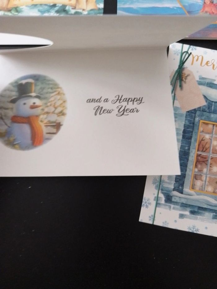 Lot de 4 cartes de Noël et de voeux avec enveloppes 14x10cm - photo numéro 4