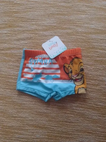 shorty de bain taille 6 mois- disney - le roi lion 
