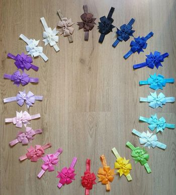 🩷 Lot de 24 bandeaux élastique avec nœuds TU bébé neuf #emyfleury_accessoirescheveux