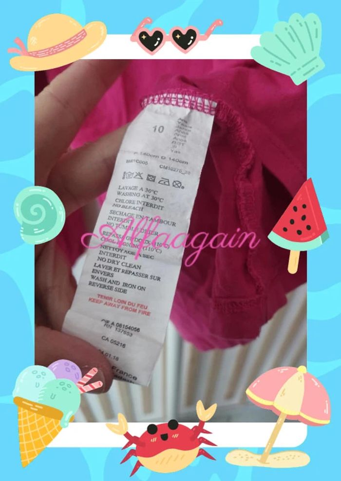 T-shirt manches longues catimini rose 10ans - photo numéro 4