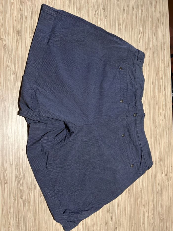 Short élégant L 40 Nafnaf bleu à rayures boutons ancre marine - photo numéro 4