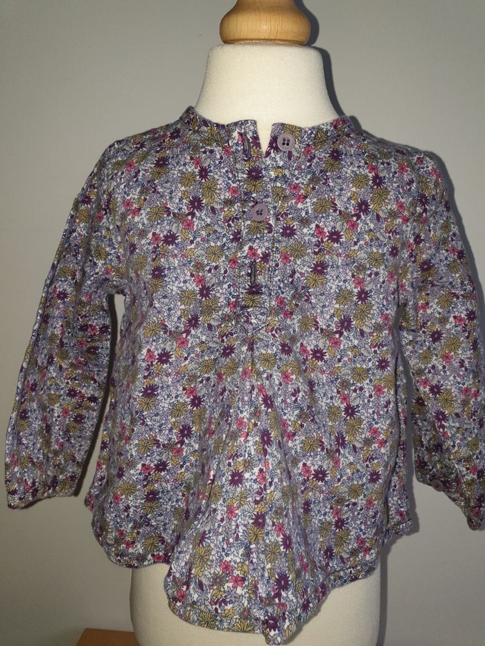 Tunique fleurie Petit Bateau 18 mois - photo numéro 3