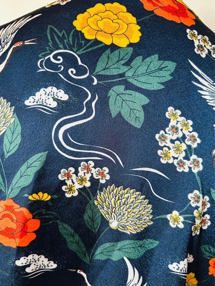 🎋🪷Tunique longue en satin esprit japonais Japanese garden-style satin tunic🪷🎋 - photo numéro 10