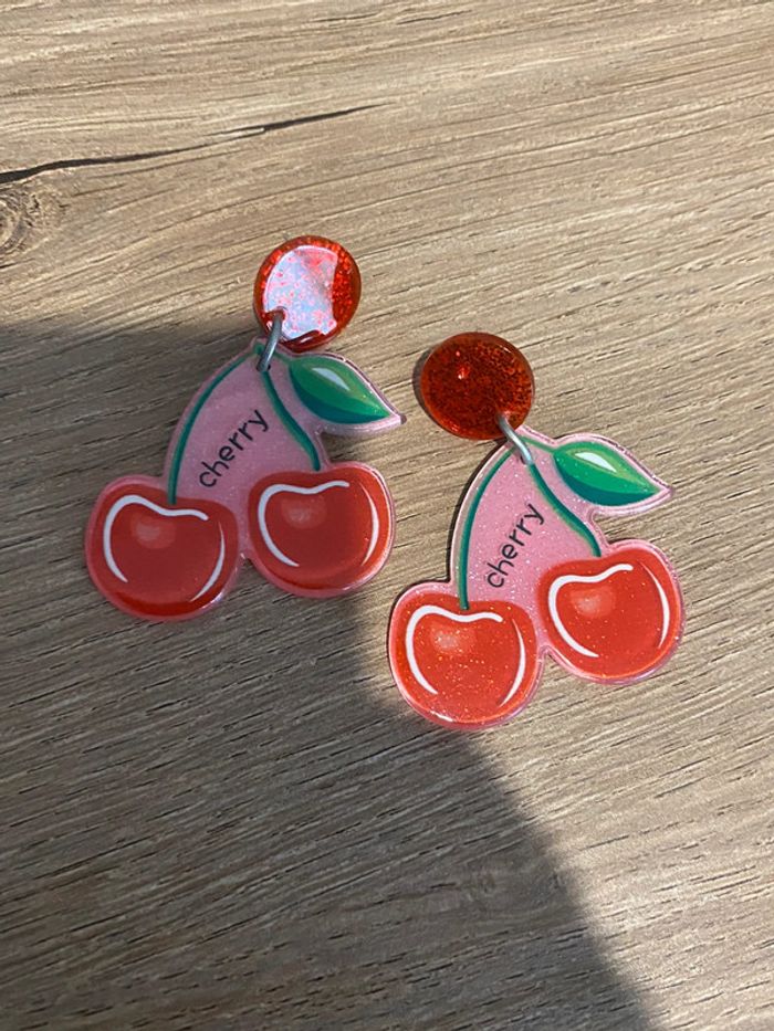 Boucles cerises acrylique - photo numéro 3