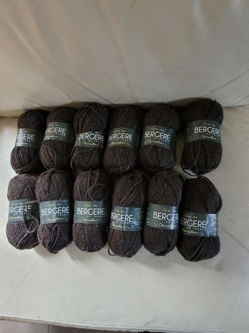 12 pelotes Chinaillon cacao Bergere de France