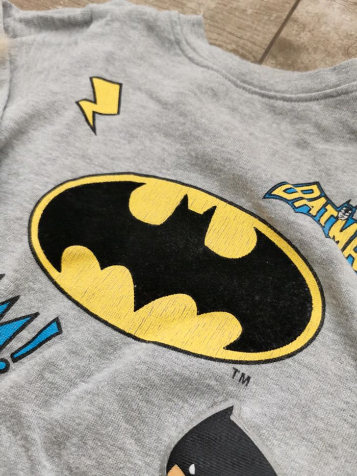 🌺Sweat batman 18mois gris chiné super héros bébé garçon - photo numéro 6