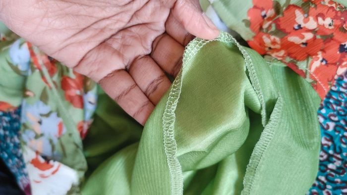 Magnifique robe verte orange fleurie neuf - photo numéro 8