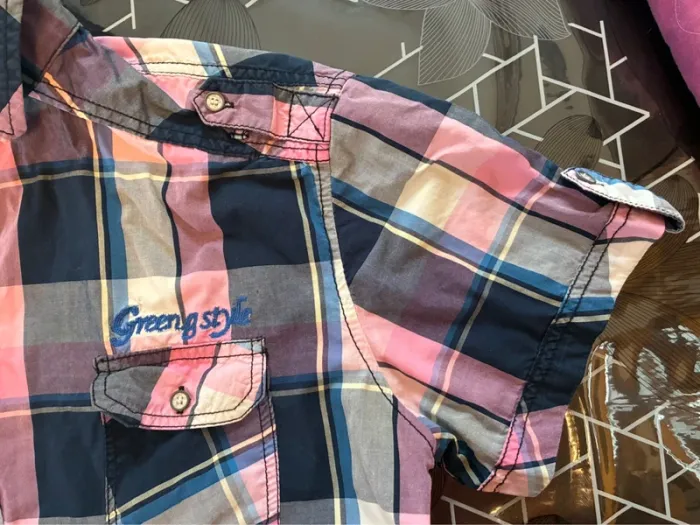 Chemise à carreaux rose - photo numéro 5