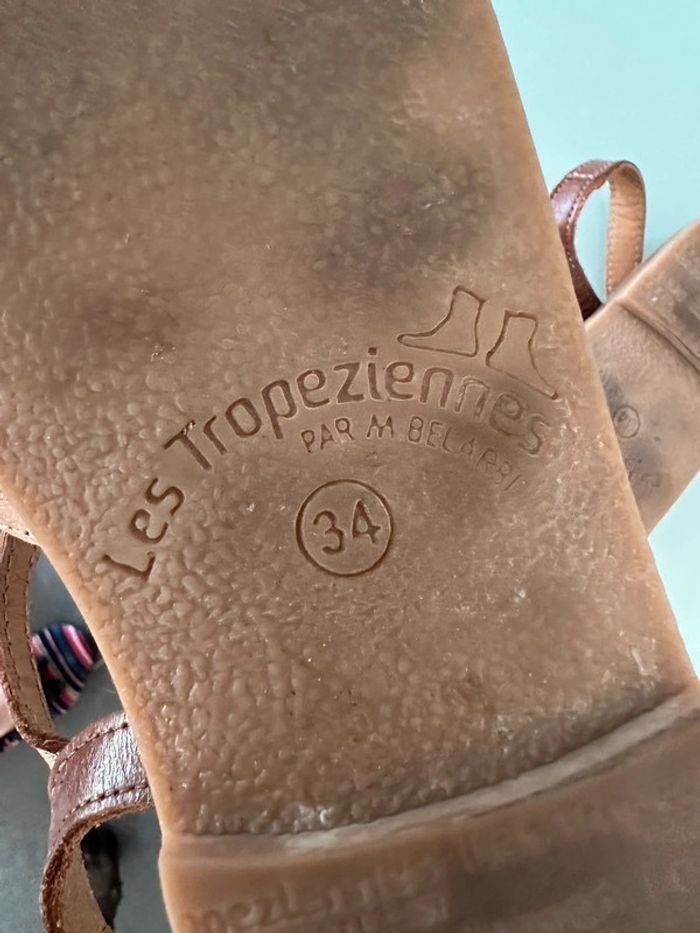 Sandalette les tropeziennes or camel pointure 34 - photo numéro 4