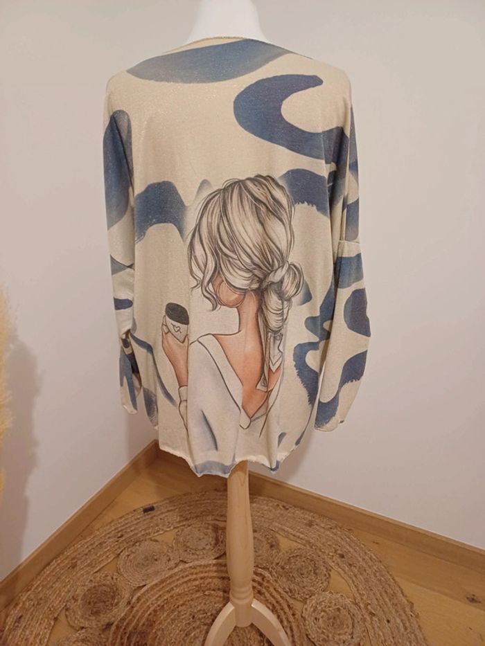 Sweat léger ample pailleté à motifs neuf Lucky Nana taille S/M/L 36/38/40 - photo numéro 7