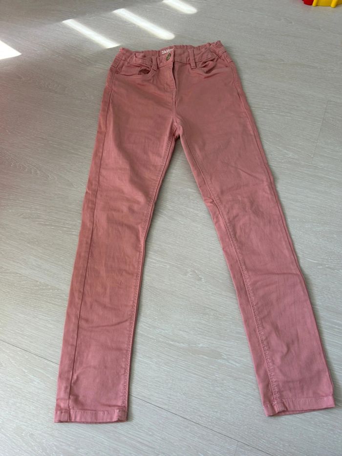Jean skinny fille rose 10 ans tao