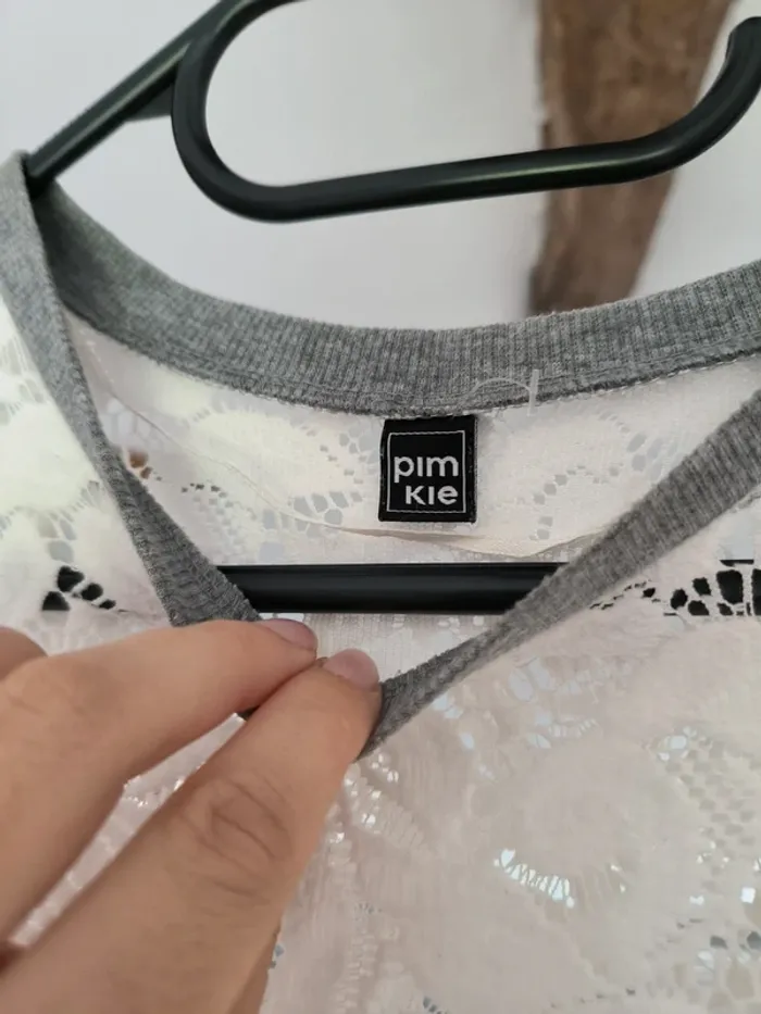 Pull ajouré femme blanc - photo numéro 2