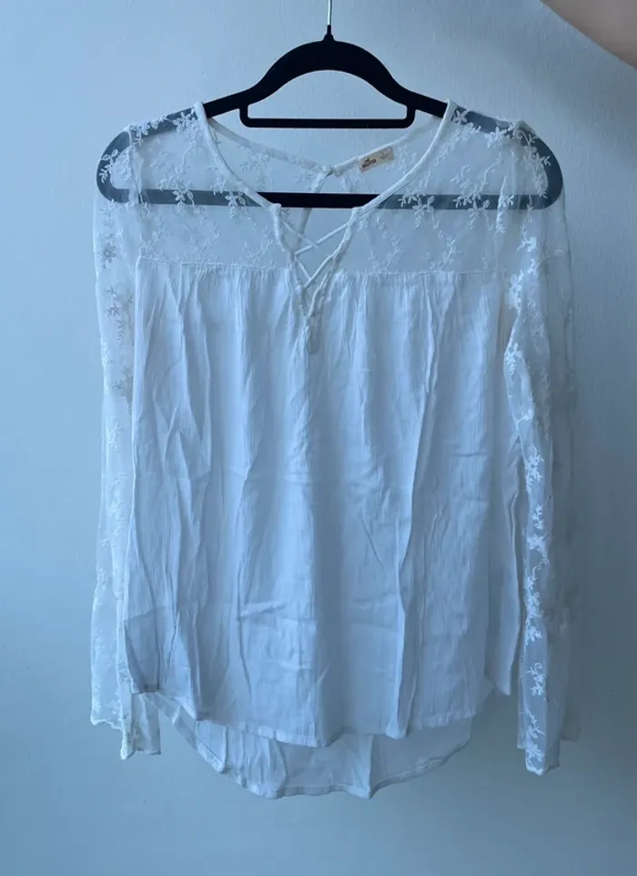 T shirt dentelle hollister