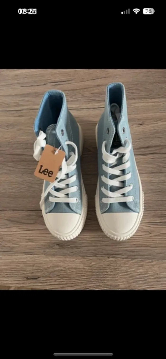 Baskets montantes Lee 37 - bleu jean clair neuves