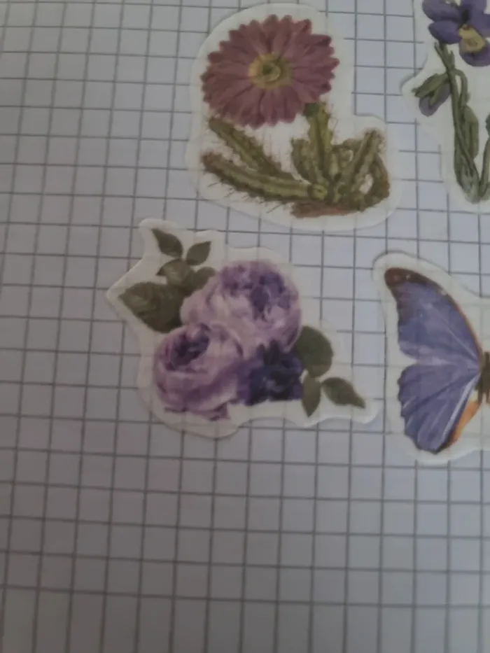 Lot stickers fleuri papier (lot D) - photo numéro 2