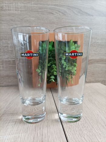 Lot 2 verres Martini 