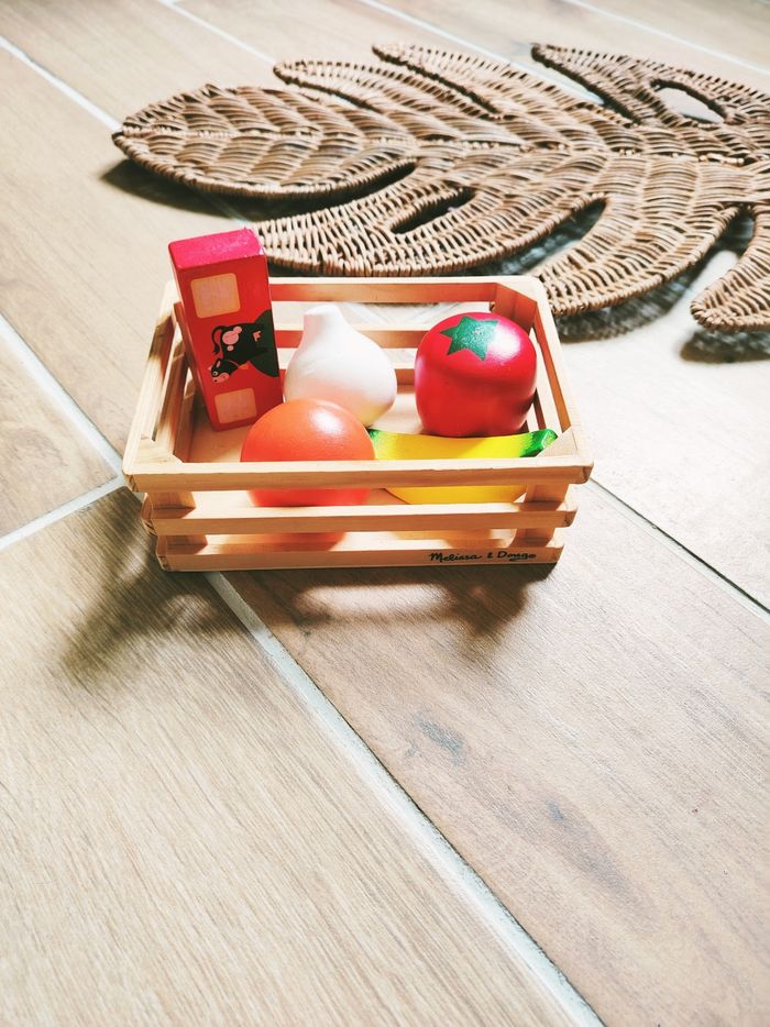 🧀Dinette cagette fruits et divers aliments en bois marque Melissa et Doug