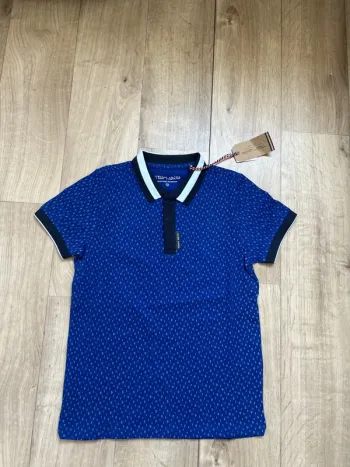 Polo bleu galaxy à manches courtes Teddy Smith 12ans