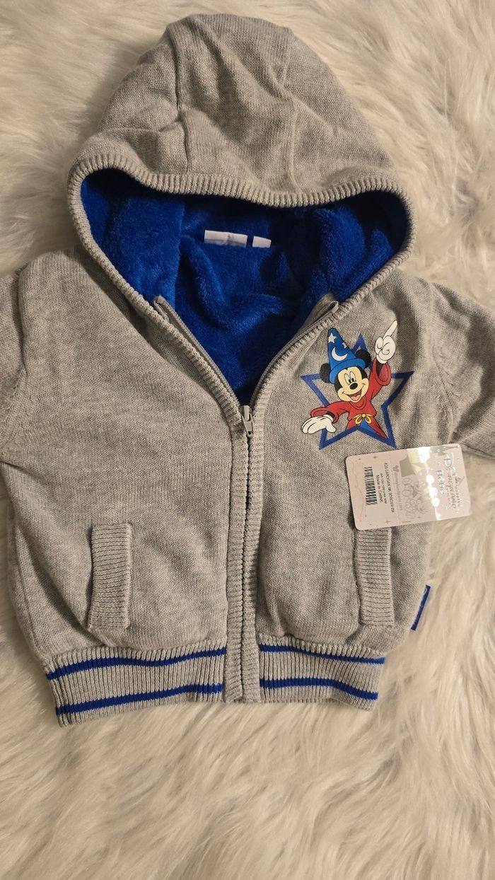 NEUF  (non porté)🏷 😍🤩💙sublime  veste /gilet epais et intérieur polaire disneylandparis 6  mois garçon 💙😍🤩 - photo numéro 3