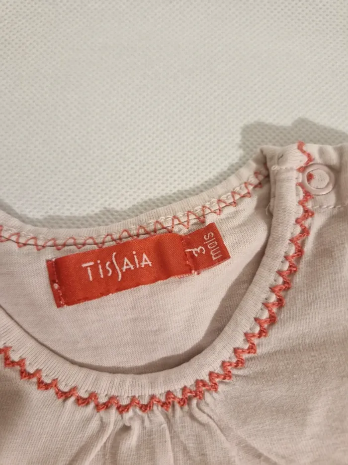 T-shirt manches longues motif souris rose 3 mois Tissaia - photo numéro 4