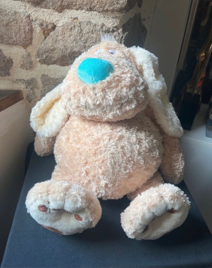 Grande peluche Chien beige, bleu 55 cm Anna Club Plush - photo numéro 9