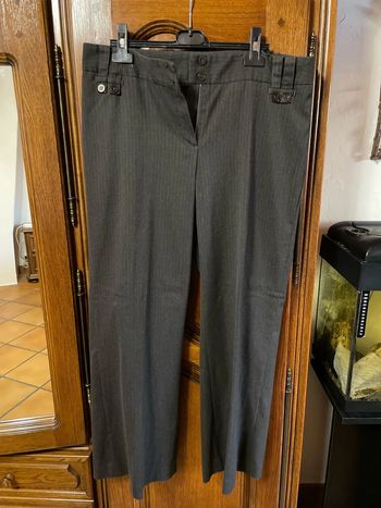 Pantalon camaïeu gris taupe taille 44