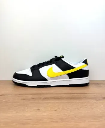 Basket Sneakers Homme Nike Dunk Low Black Opti Yellow White - 48.5 EUR - Neuve