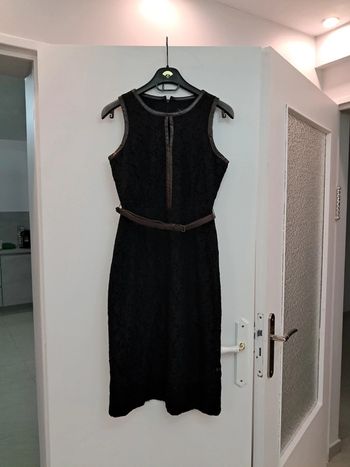 Robe guipure noire Carroll