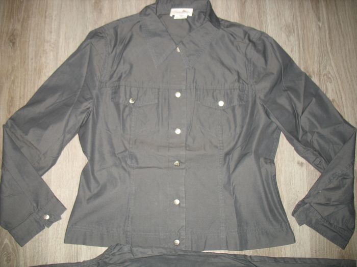 ENSEMBLE 2 PCS : VESTE + PANTACOURT GRIS "ANTONELLE" - TAILLE 42 - n°02 - photo numéro 5