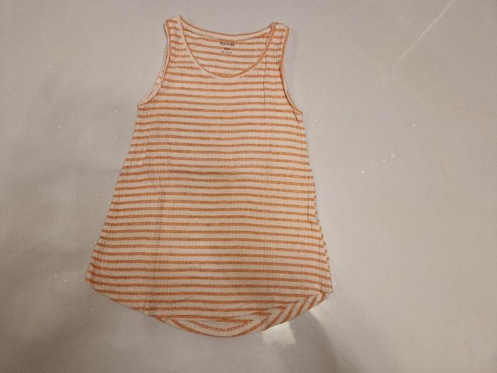 Débardeur à rayure orange et blanche