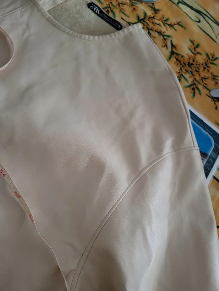 Blouse similicuir beige - photo numéro 10