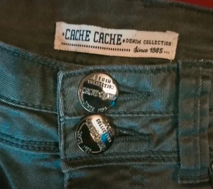 Jean stretch gris effet huilé taille xs - photo numéro 3