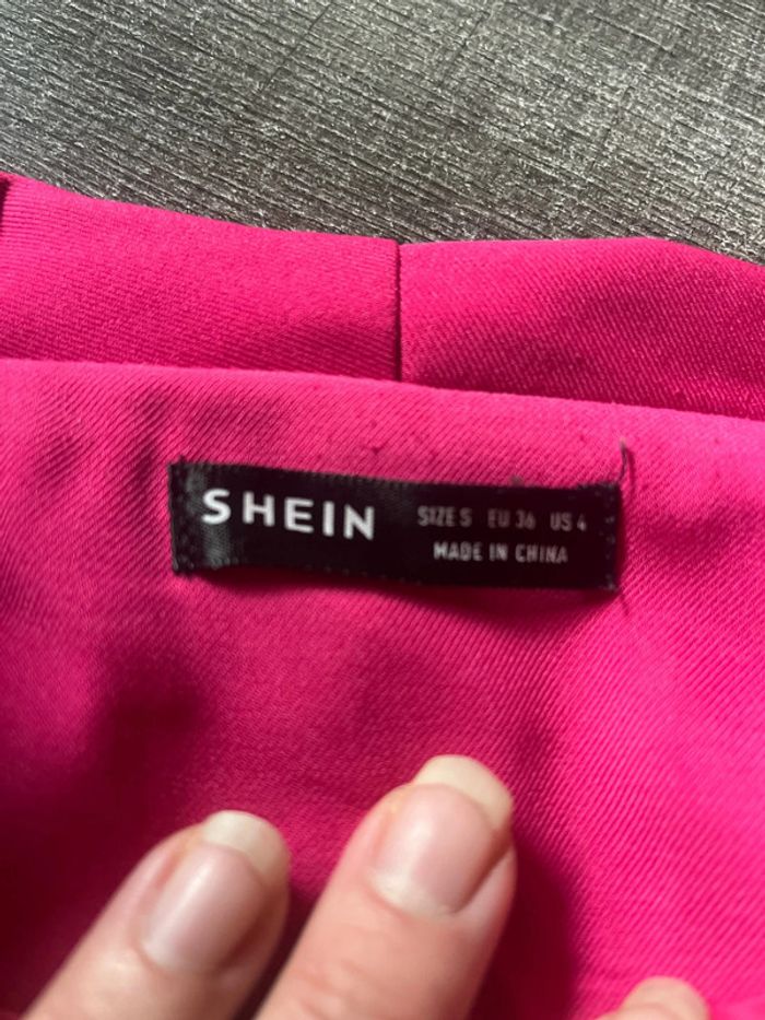 Ensemble, veste et pantalon, droit, couleur rose fuchsia, taille S - photo numéro 6