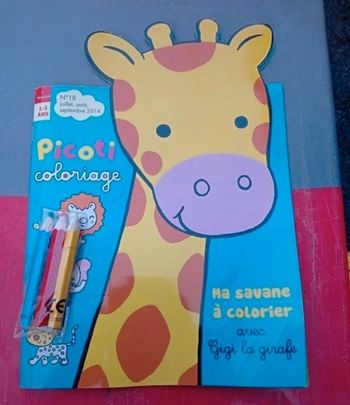 Picoti Ma savane à colorier avec Gigi la girafe