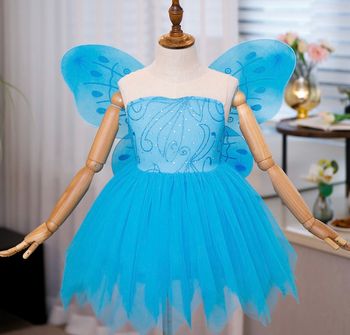 Déguisement robe princesse bleu et ces ailes de papillon taille 3-4ans
