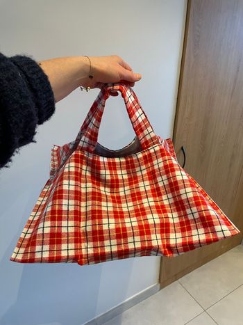 Sac à tarte carreaux vintage 