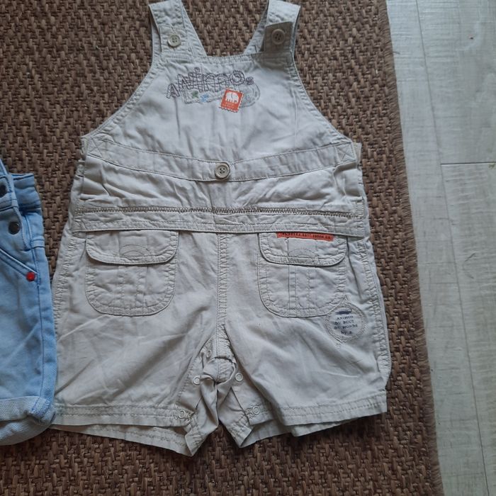 Lot de 2 shorts salopettes 12/18 mois 81 cm - photo numéro 2