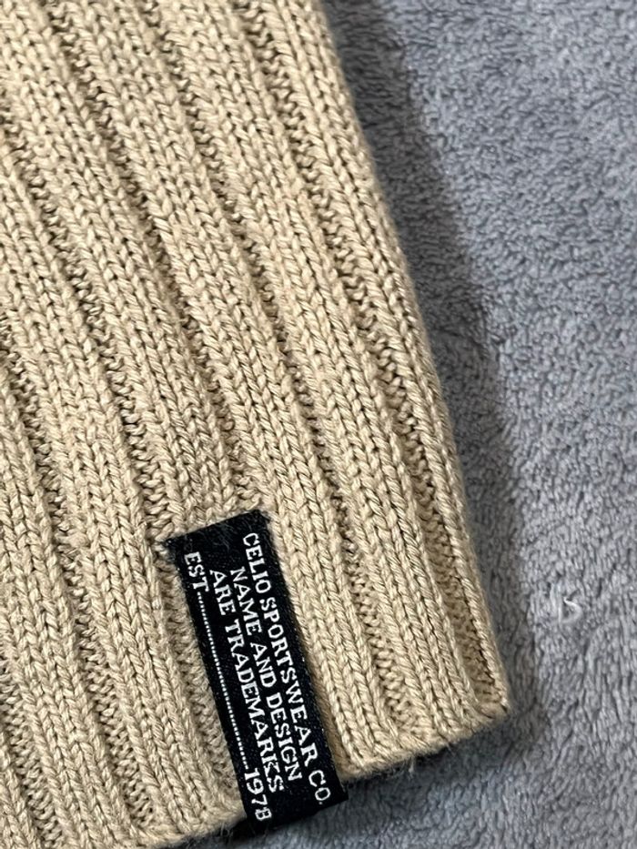 Gilet zippé Celio beige – Col montant – Taille M - photo numéro 3