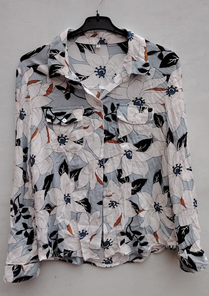 Chemise fleurie multicolore – Taille 42 – Sans marque