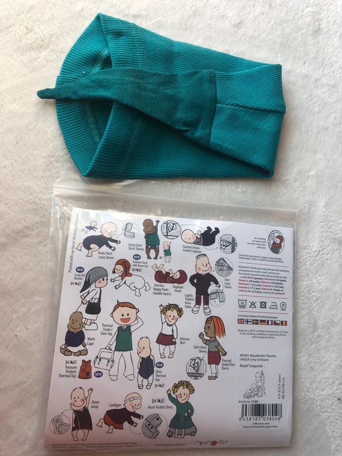 Bonnet lutin neuf turquoise manymonths - photo numéro 3