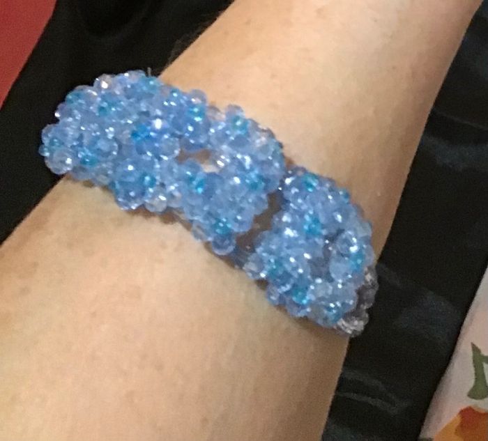 Joli bracelet bleu fait main - photo numéro 4