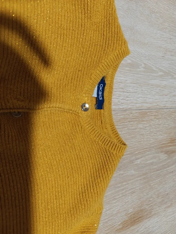 Gilet moutarde brillant Okaïdi - photo numéro 2