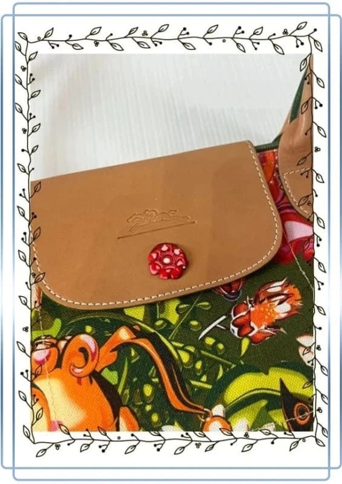 Sac Longchamp Modèle Garden Foo En toile de coton - photo numéro 3