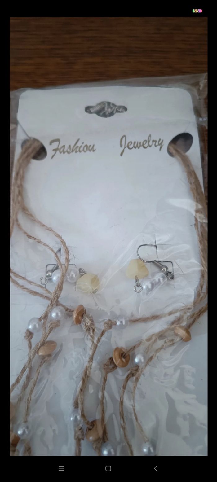 collier + boucle d'oreille - photo numéro 2