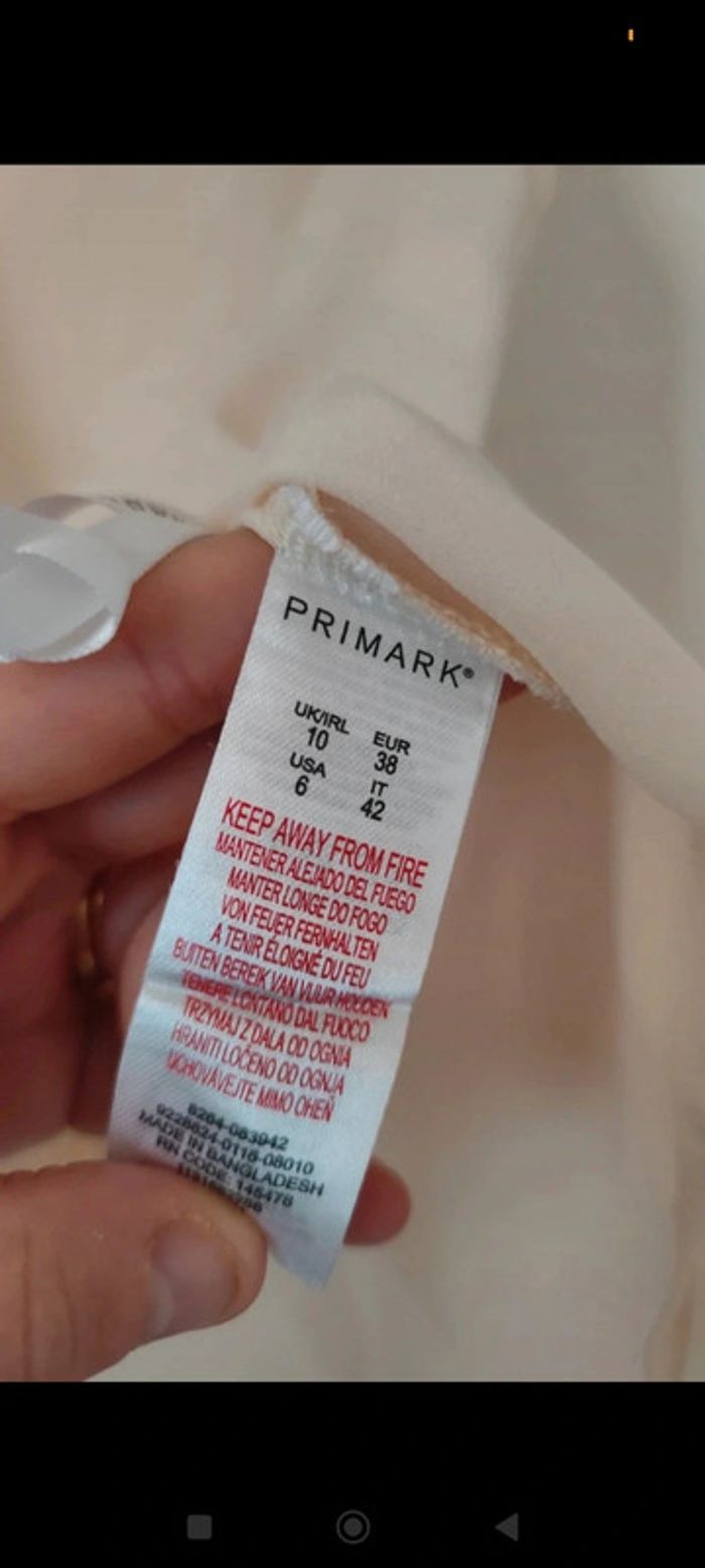 Blouse débardeur en voile couleur crème taille 38 Primark - photo numéro 5