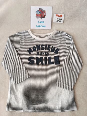 T-shirt 3 ans tape à l'oeil