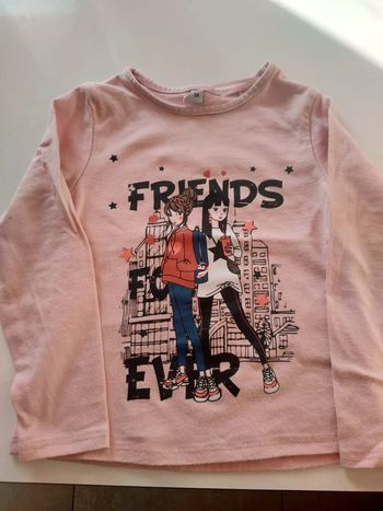 T shirt manche longues 3 ans rose