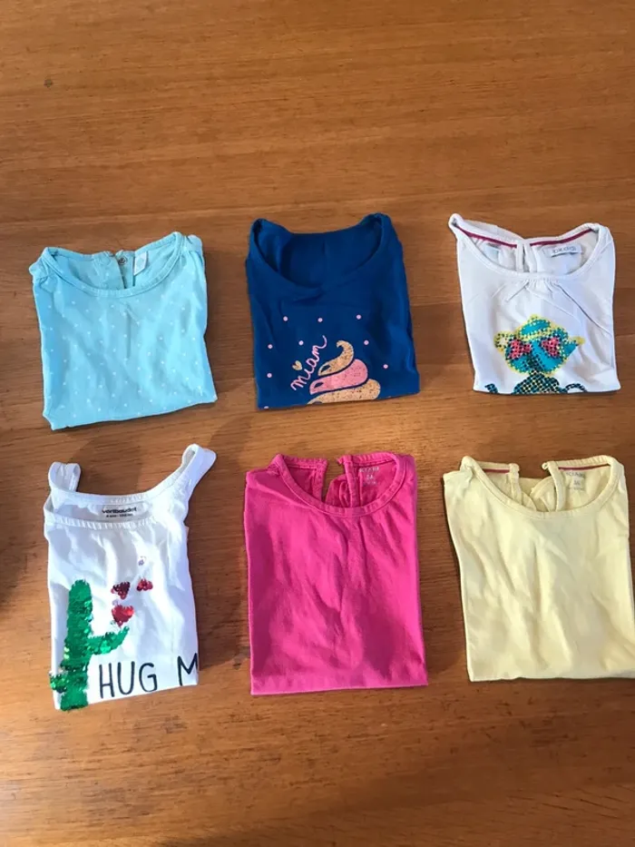 Lot 6 t-shirt manches courtes 3 ans